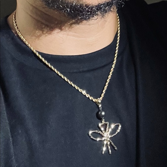 14k Gold KANAKA MAOLI w/ Tahitian Pearl PENDANT - Picture 9 of 10